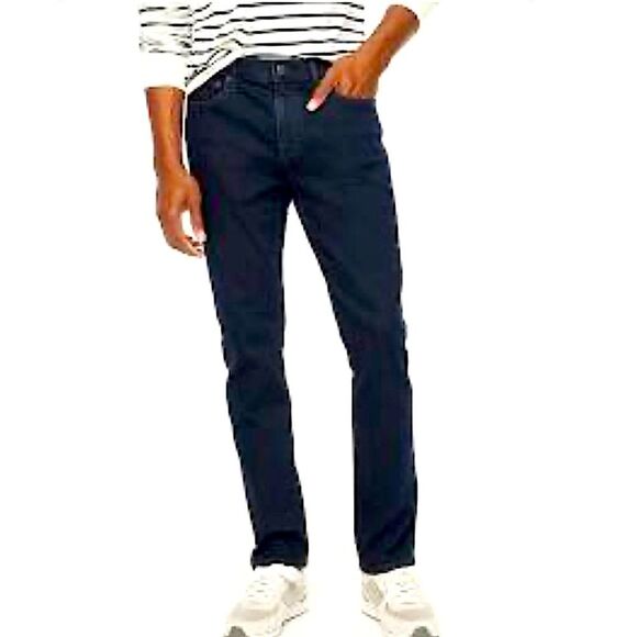 J Crew Mercantile Straight-Fit Flex Jeans in Dark Blue Rinse Size W34 x L30 - Picture 1 of 9